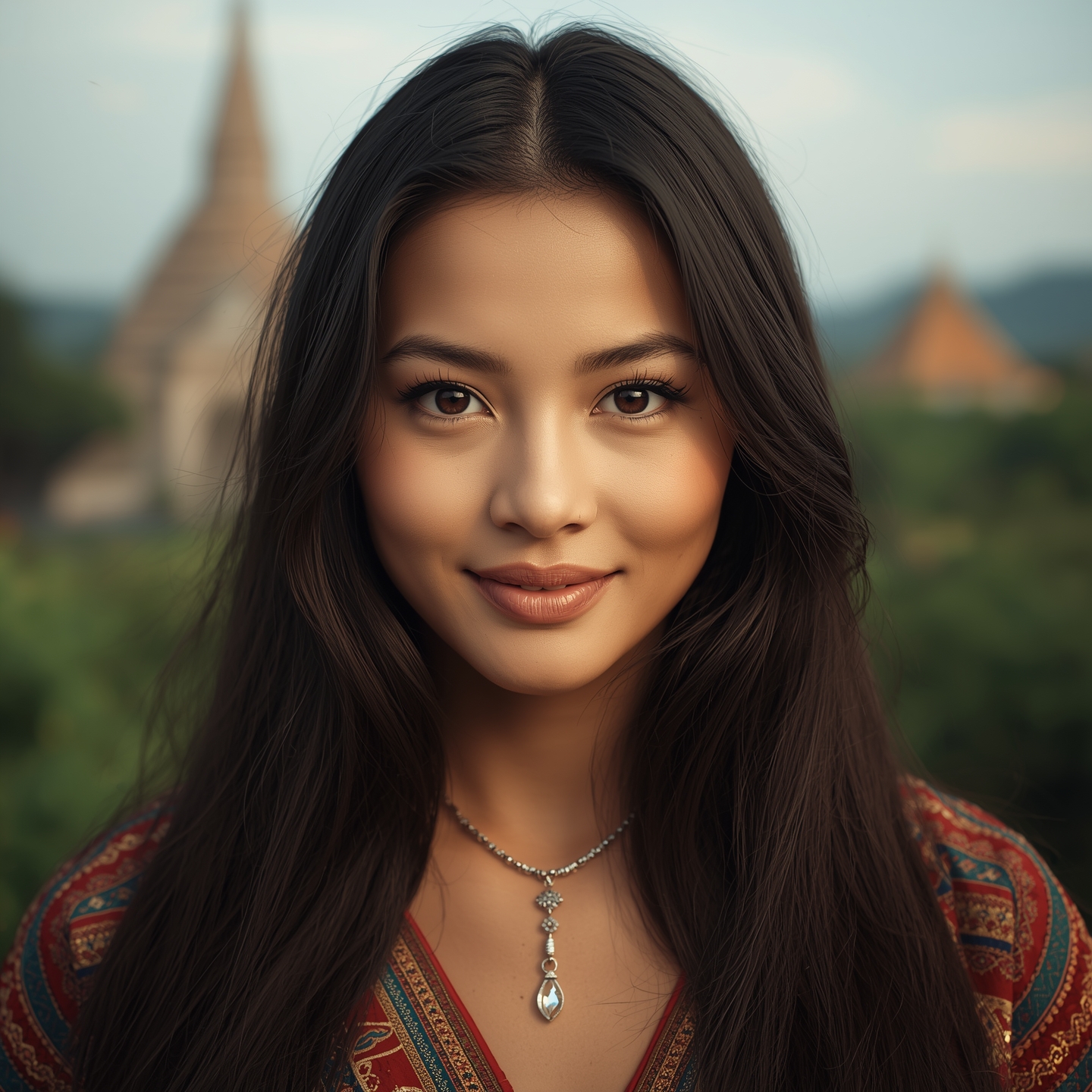 Thai woman using dating app